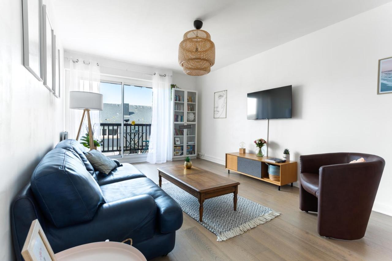 Апартаменты Le Cosy Avec Piscine, Balcon Et Parking Трувиль-сюр-Мер Экстерьер фото